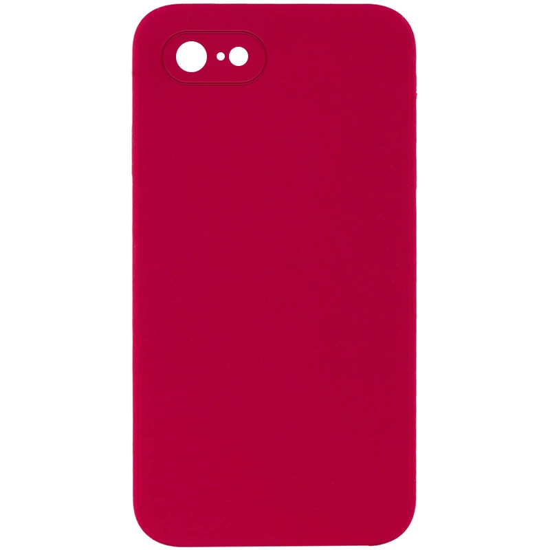 Чохол Silicone Case Square L з захистом камери на Apple iPhone 7 / 8 (4.7") – Червоний / Rose Red. Фото 1 з 3