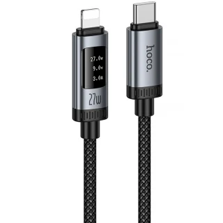 Дата кабель Hoco U148 Lord with display Type-C to Lightning 27W (1.2m) фото 1 з 1