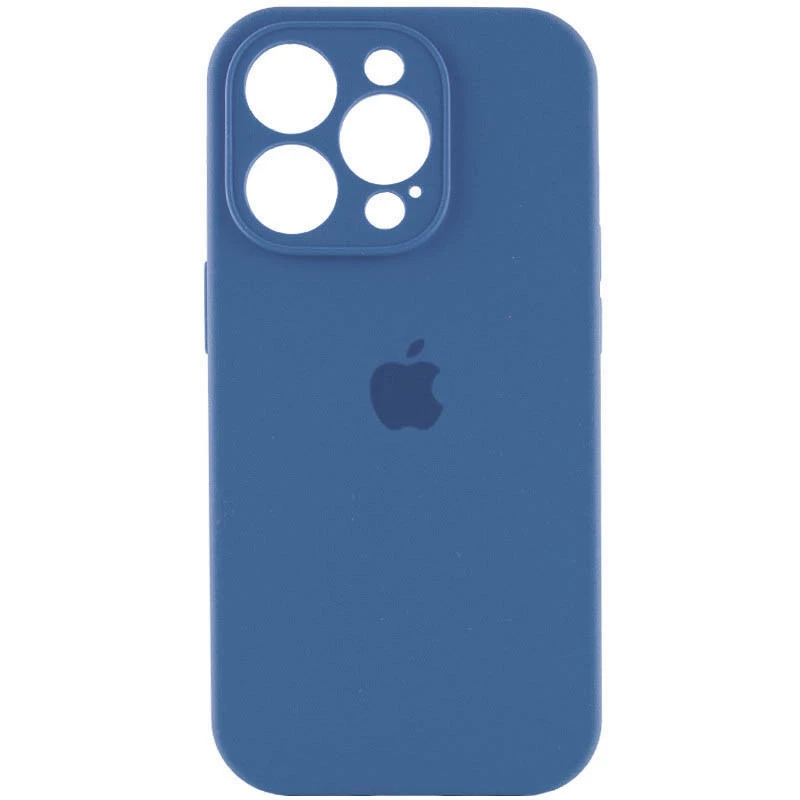 

Чехол Silicone Case с защитой камеры для Apple iPhone 15 Pro (6.1") (Синий / Blue Jay), Синій / blue jay