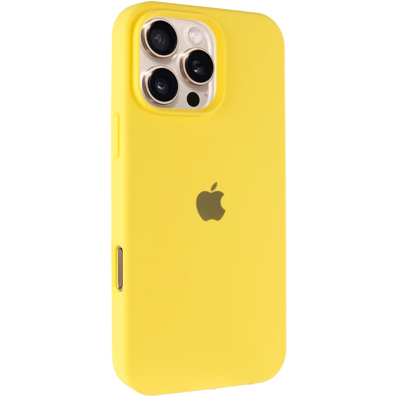 Чохол Silicone Case з закритим низом на Apple iPhone 16 Pro – Жовтий / Yellow. Фото 2 з 8