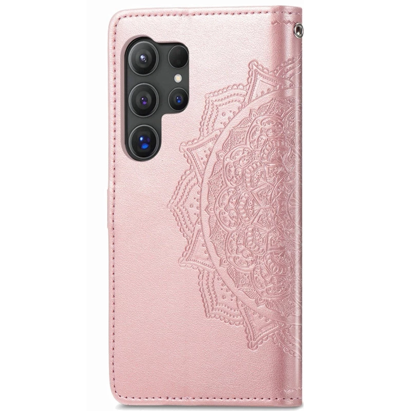 Кожаный чехол-книжка Art Case с визитницей для Samsung Galaxy S25 Ultra – Розовый. Фото 2 из 6