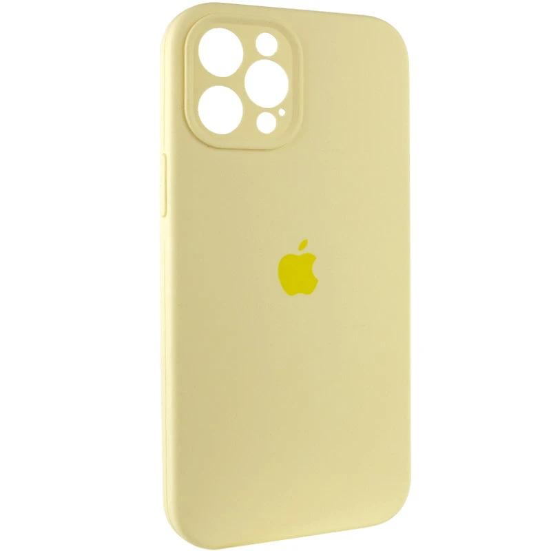 Чехол Silicone Case с защитой камеры для Apple iPhone 12 Pro Max (6.7") – Желтый / Mellow Yellow. Фото 3 из 7