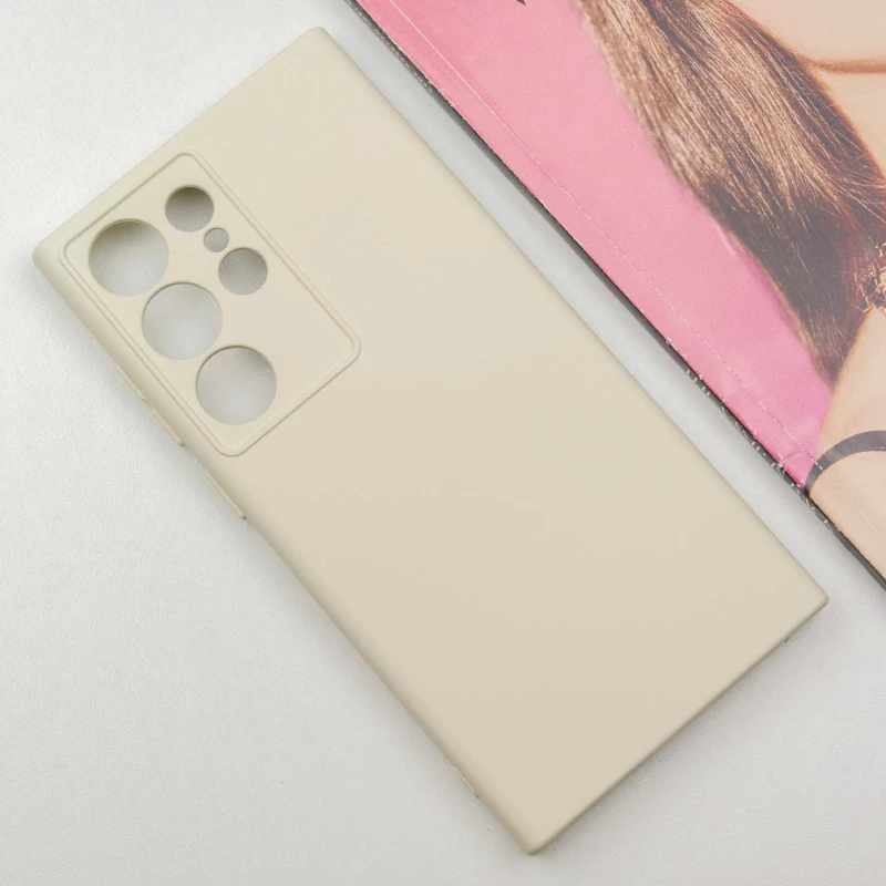 Чохол Silicone Case Lakshmi з закритою камерою на Samsung Galaxy S24 Ultra – Пісочний / Sand. Фото 6 з 10