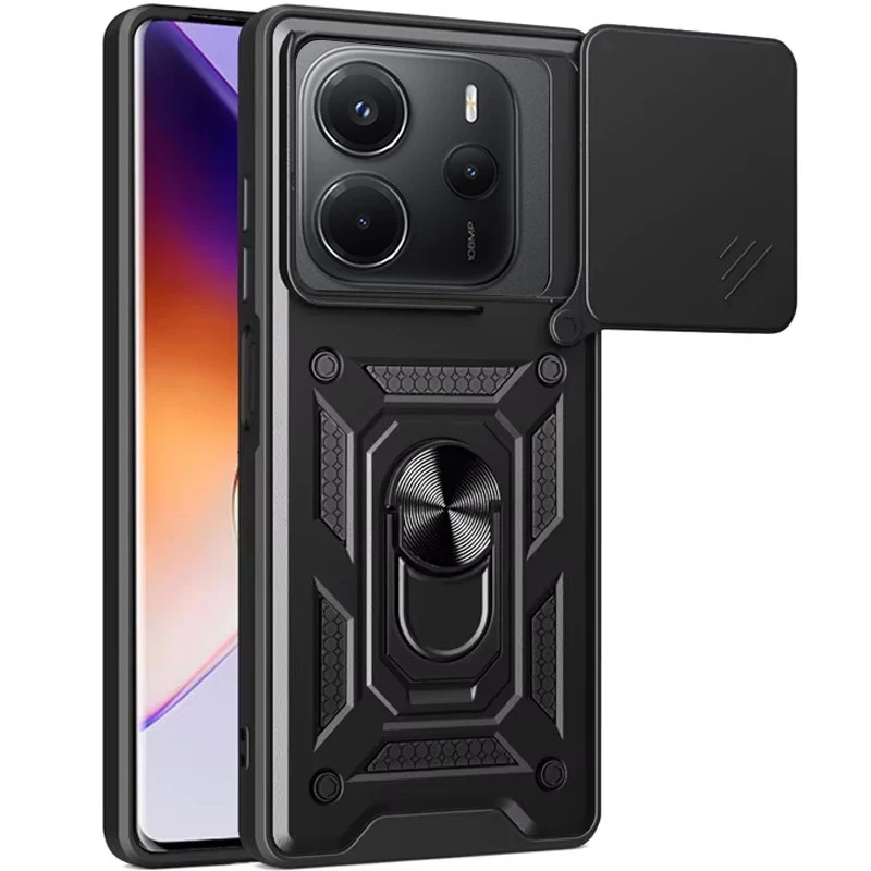 Ударопрочный чехол Ummi Camshield Serge Ring (in box) для Xiaomi Redmi Note 14 4G (Int. version) – Черный. Фото 1 Ударопрочный чехол Ummi Camshield Serge Ring (in box) для Xiaomi Redmi Note 14 4G (Int. version) – Черный. Фото 1 из 1