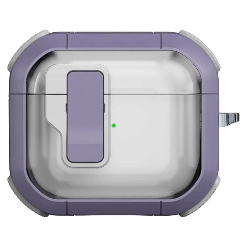 Футляр протиударний Locking Button для навушників Airpods 3 – Light Purple. Фото 1 з 2