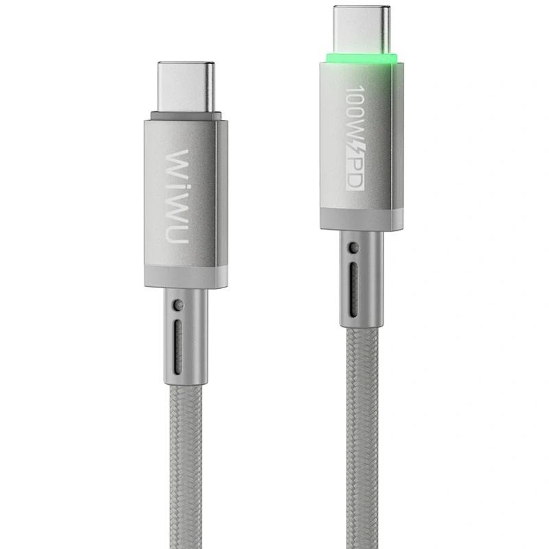 Дата кабель WIWU C084 Maglink Type-C to Type-C 100W (1m) – Grey. Фото 1 из 5