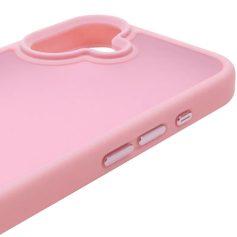 TPU+PC с металлическими кнопками для Apple iPhone 16 – Розовый / Pink. Фото 6 из 12