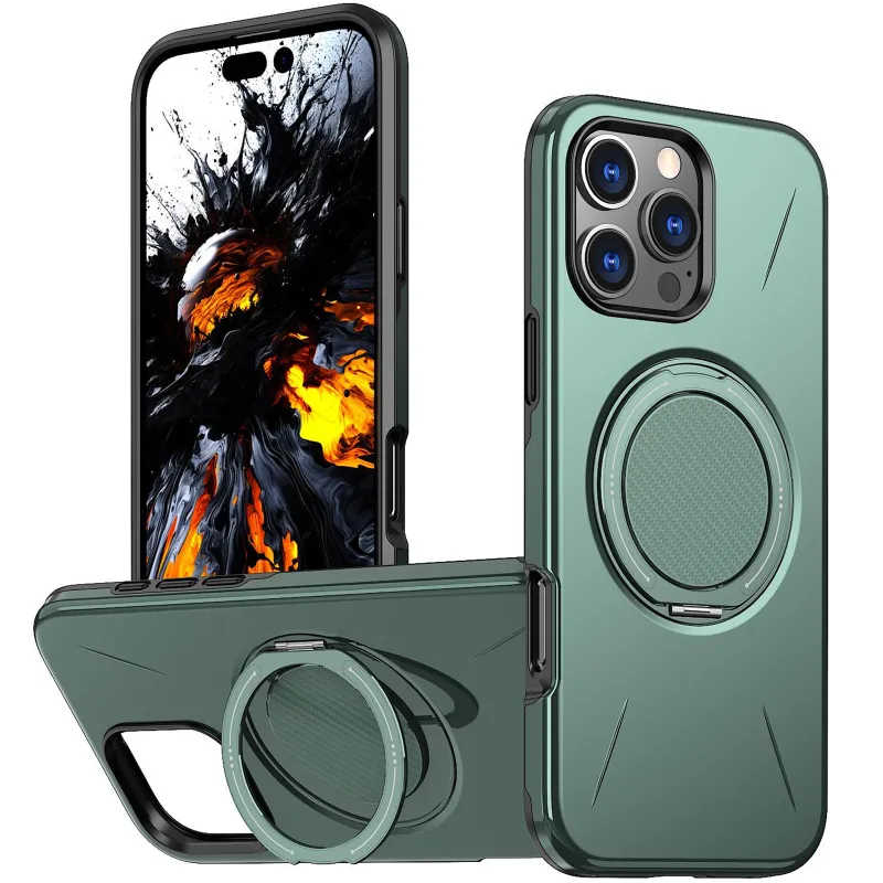 TPU+PC чохол Kalebol Magnetic Case для Apple iPhone 16 Pro Max – Grey Green. Фото 2 з 3