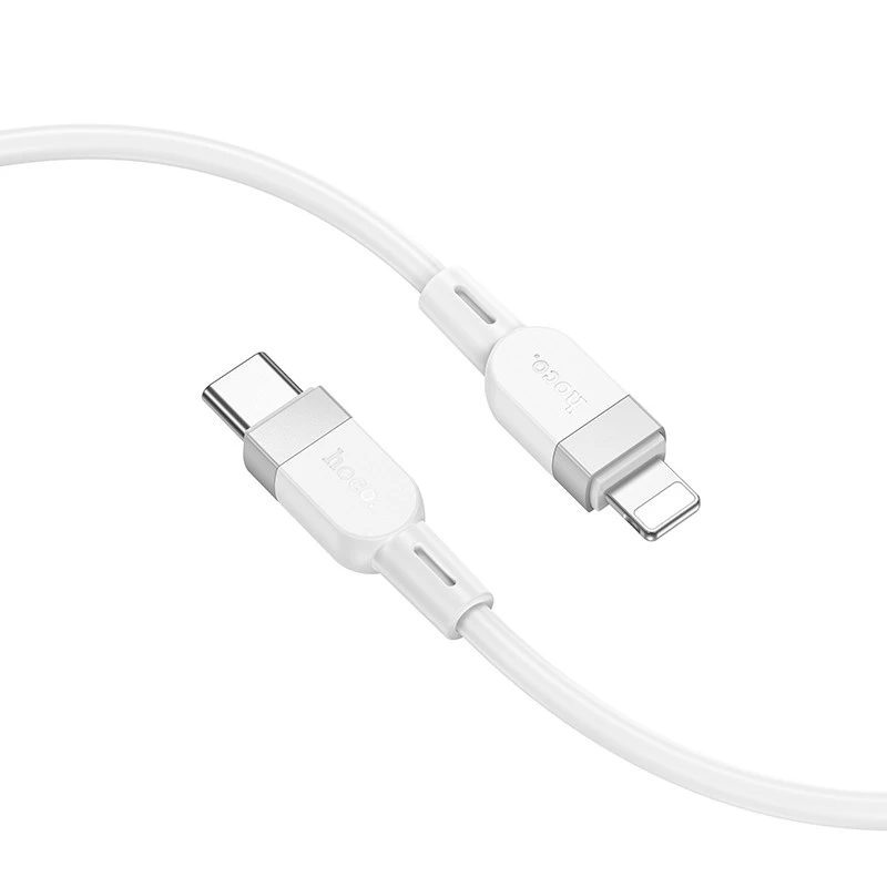 Дата кабель Hoco X109 Energy silicone Type-C to Lightning (1m) – White. Фото 3 з 4