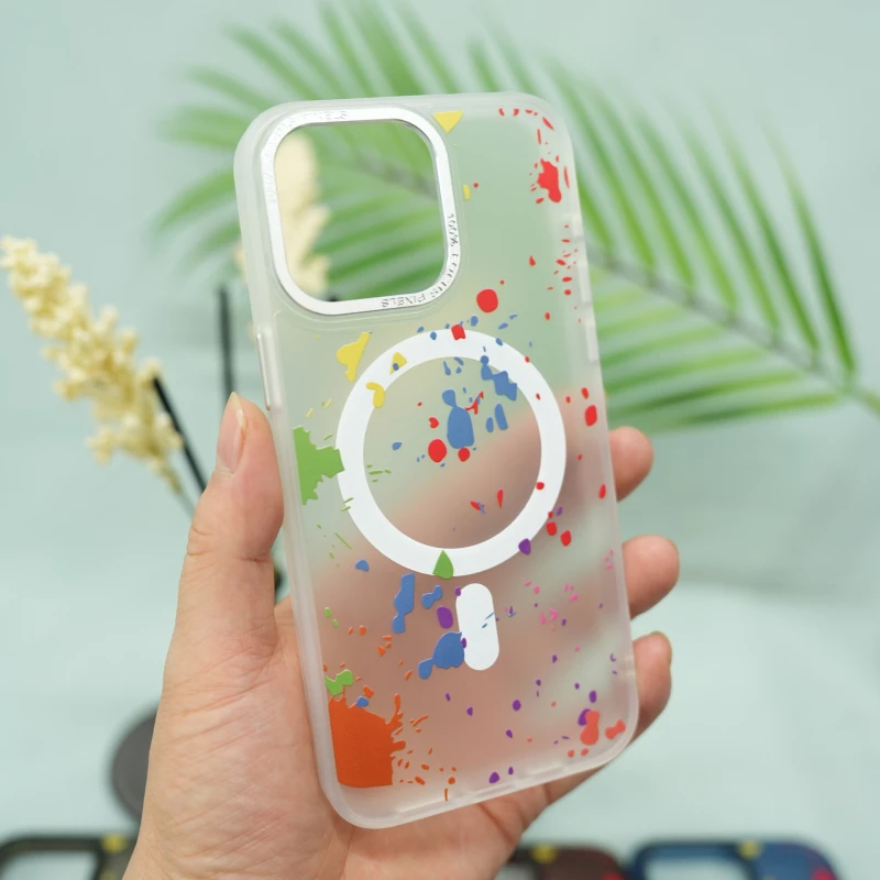 Чехол абстракция рисования с MagSafe для Apple iPhone 15 Pro Max (6.7") – White. Фото 3 из 3