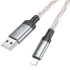Дата кабель Hoco U112 Shine 2.4A USB to Lightning (1m) – Gray. Фото 5 з 8