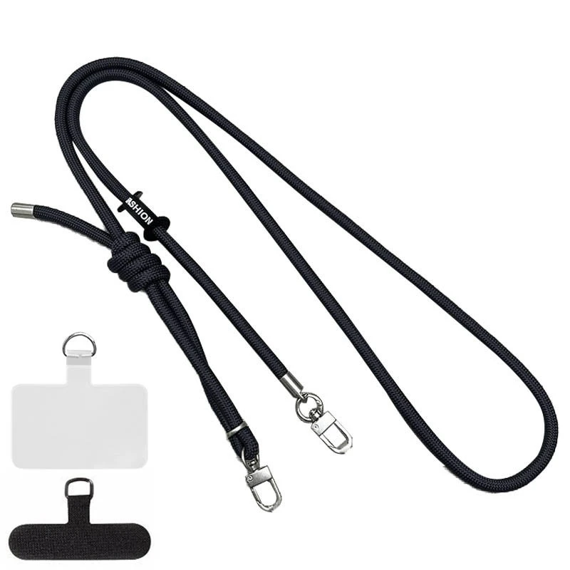 Шнурок с двумя креплениями (8мм) 150см – Dark Gray. Фото 1 из 3