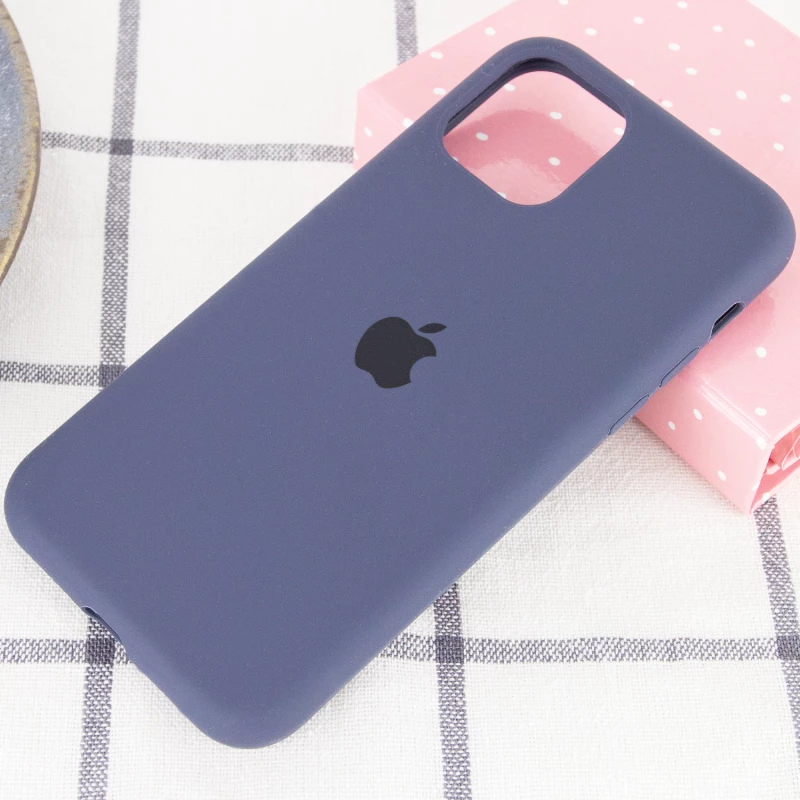 Чехол Silicone Case с закрытым низом для Apple iPhone 11 Pro Max (6.5") – Темно-синий / Midnight blue. Фото 2 из 3