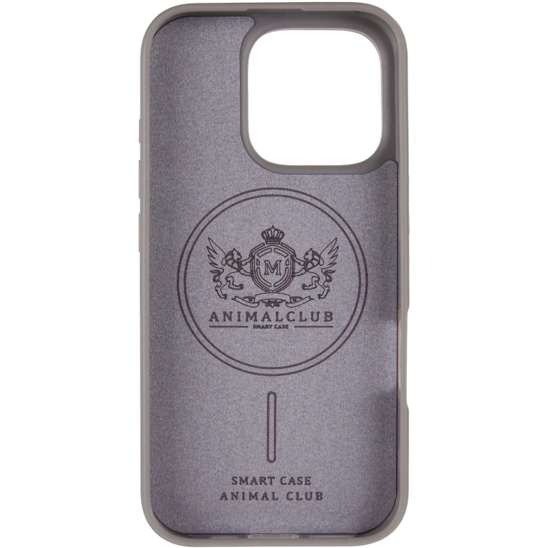 TPU+PC чехол Animal Club для Apple iPhone 16 Pro Max – Titanium Gray. Фото 4 из 6