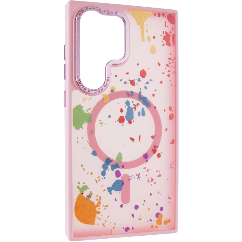 Чохол абстракція малювання з MagSafe на Samsung Galaxy S25 Ultra – Baby Pink. Фото 1 з 7