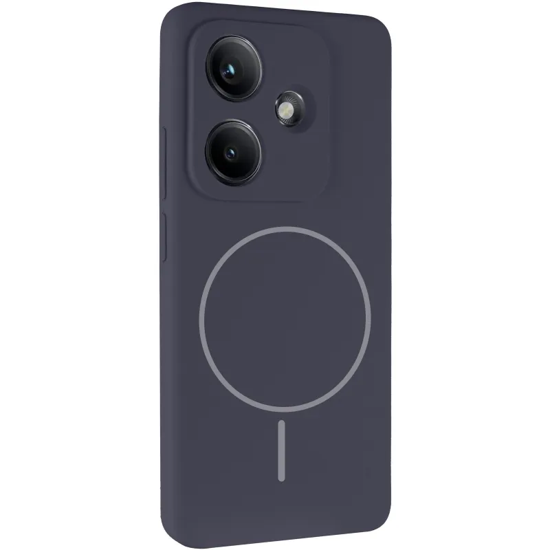 Чохол Silicone Cover Lakshmi Full Camera (AA) with Magnetic Fit для Xiaomi Redmi Note 17 – Сірий / Dark Gray. Фото 1 з 1