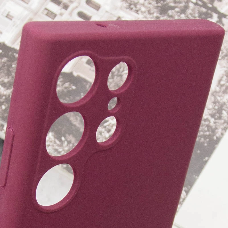 Чохол Silicone Case Lakshmi Premium із закритою камерою для Samsung Galaxy S25 Ultra – Бордовий / Plum. Фото 6 з 7