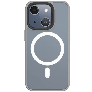 TPU+PC чохол Blueo Skin Friendly Frosted with MagSafe для Apple iPhone 15 (6.1") — Сірий / Grey
