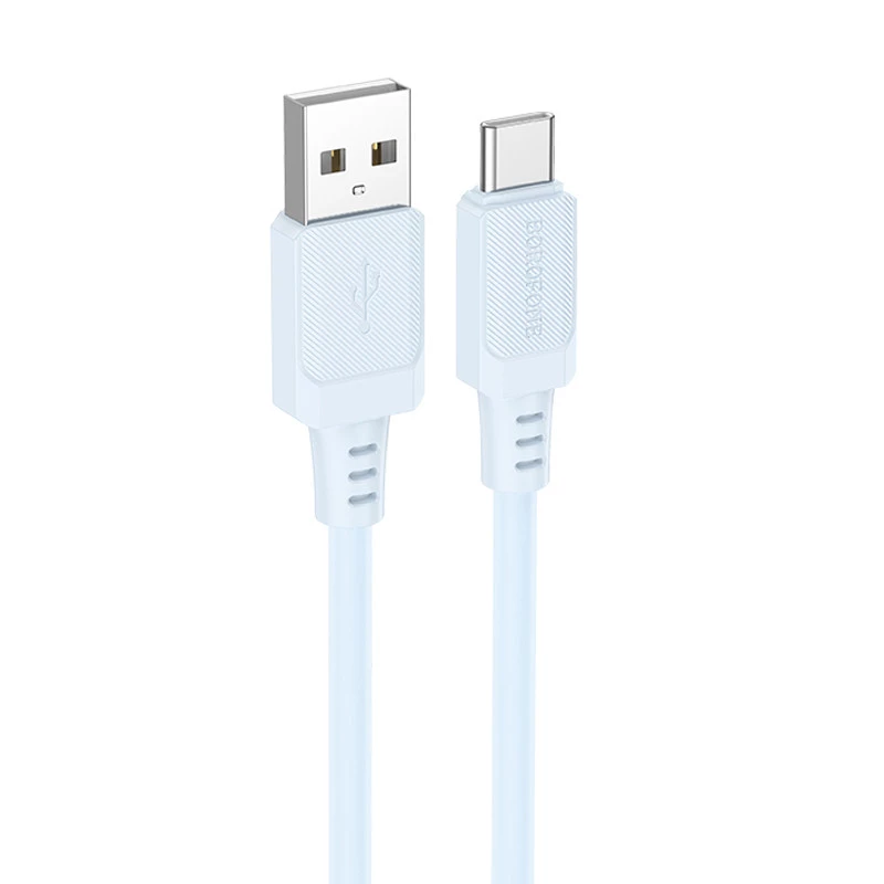 Дата кабель Borofone BX115 Lotto USB to Type-C 3A (1m) – Blue. Фото 1 з 6