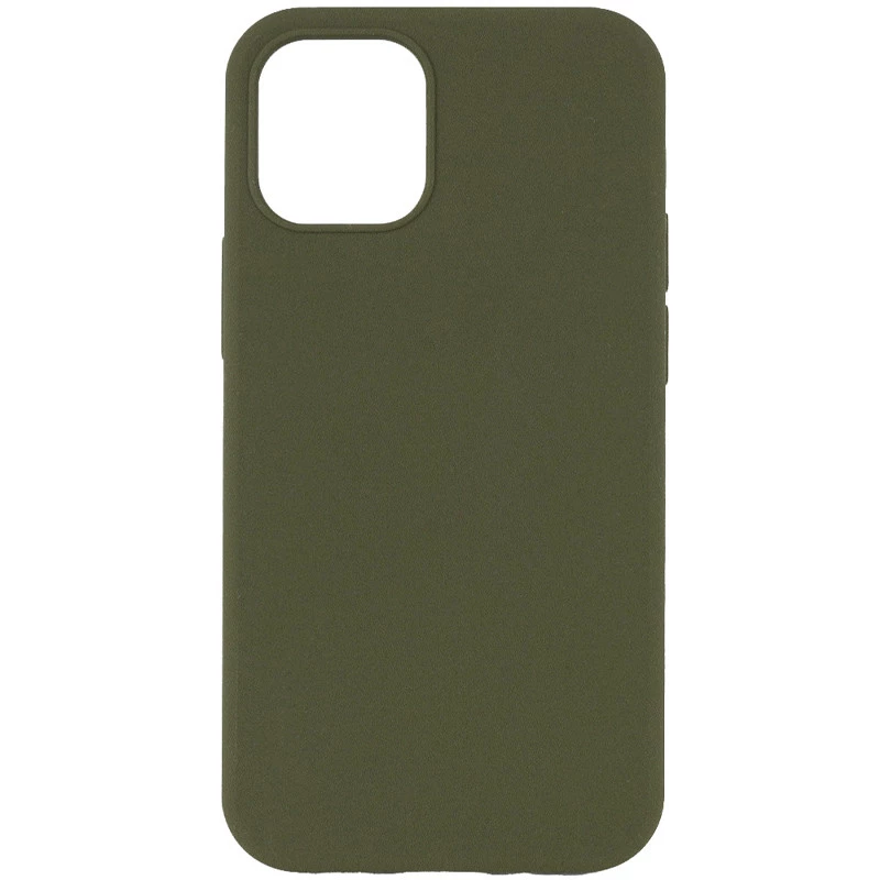 Чохол з закритим низом Silicone Case на Apple iPhone 13 Pro Max (6.7") – Зелений / Dark Olive. Фото 1 з 9