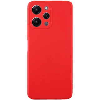 Кольоровий силіконовий чохол із захистом камери на Xiaomi Redmi 12 — Червоний / Red