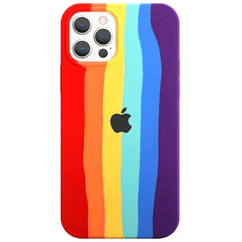 

Чехол Silicone Case Радуга для Apple iPhone 13 Pro (6.1") (Красный / Фиолетовый), Червоний / фіолетовий