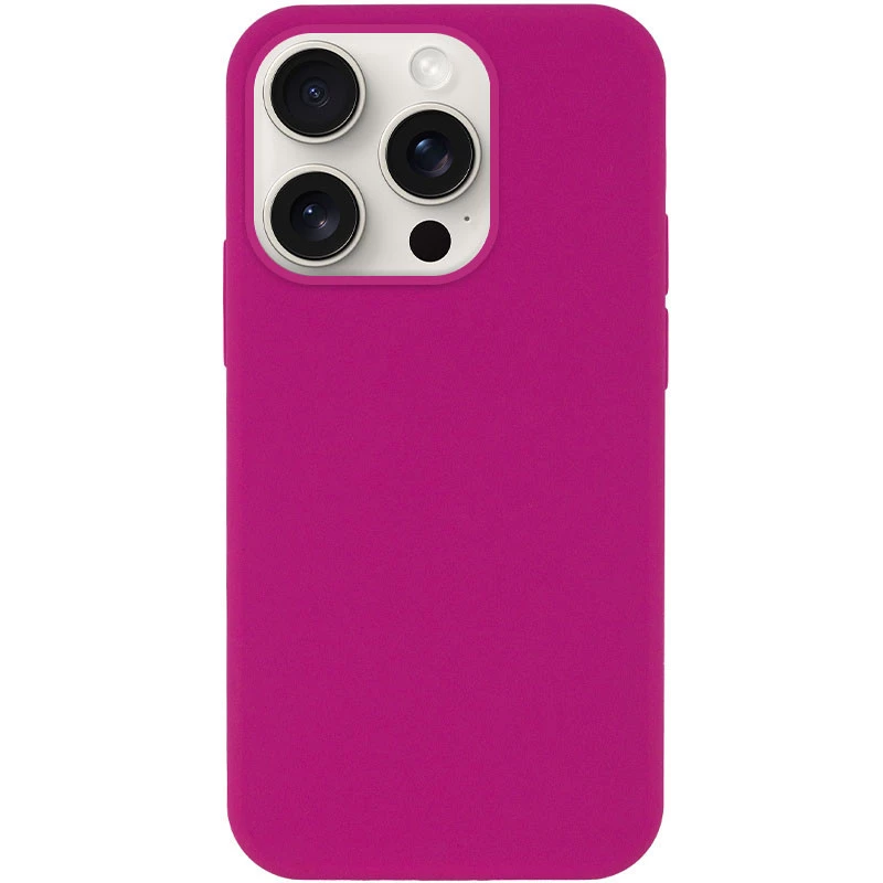 Чехол с закрытым низом Silicone Case для Apple iPhone 16 Pro – Малиновый / Dragon Fruit. Фото 2 из 4