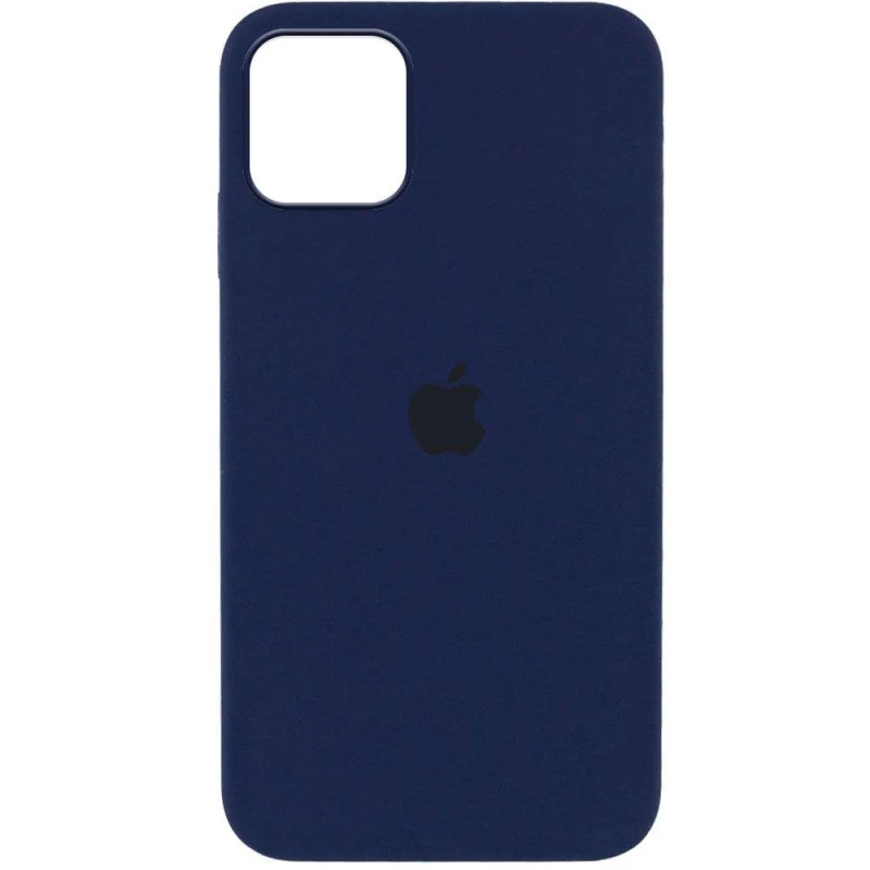 Чохол Silicone Case з закритим низом на Apple iPhone 12 (6.1") – Синій / Deep navy. Фото 1 з 1