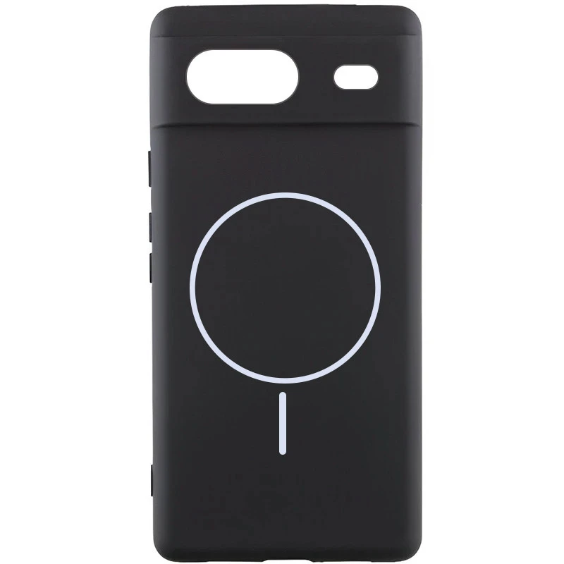 Чехол Silicone Cover Lakshmi Full Camera (AA) with Magnetic Fit для Google Pixel 8 – Черный / Black. Фото 2 из 6