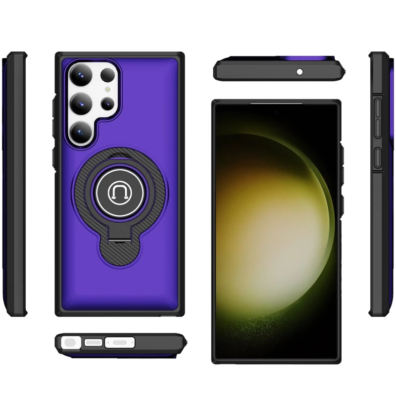 TPU+Textured PC Magnet для Samsung Galaxy S23 Ultra – Purple. Фото 3 з 4