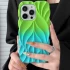Силіконовий чохол Leaf для Apple iPhone 15 Pro Max (6.7") – Green / Aqua. Фото 2 з 2