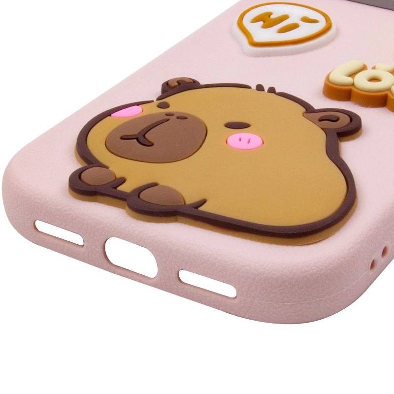 Чохол Labubu Toys для Apple iPhone 13 Pro (6.1") – Capybara / Pink. Фото 6 з 6