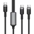 Дата кабель Acefast C22-02 2in1 Type-C to Type-C/Type-C 100W (1.2m) – Black. Фото 1 з 5