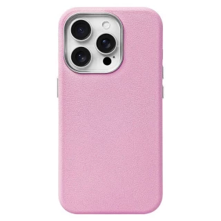 Шкіряний чохол Prestige Leather Guard для Samsung Galaxy S23 FE — Light Pink