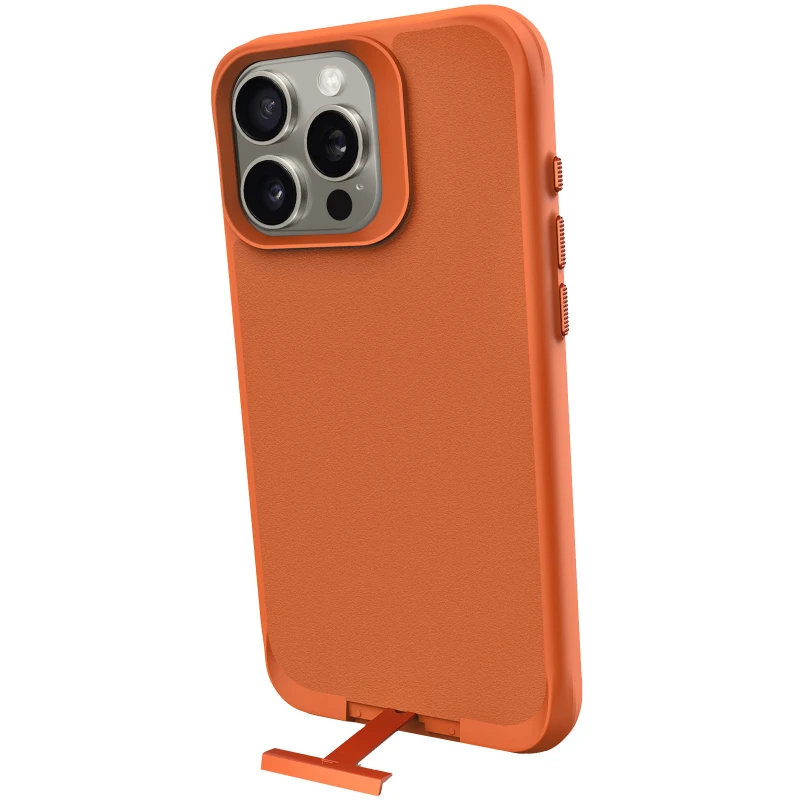 TPU+PC чехол Space Taurustar Magsafe with kickstand для Apple iPhone 16 Pro Max – Orange. Фото 5 из 5