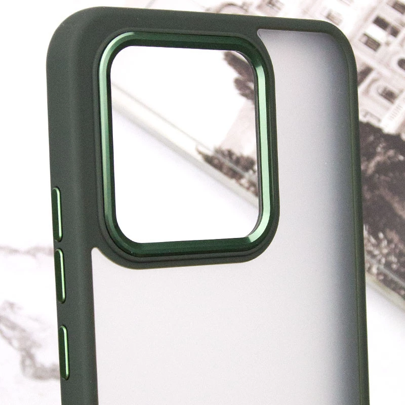Захистний чохол TPU+PC матовий на Xiaomi Redmi 13C – Dark Green. Фото 3 з 5