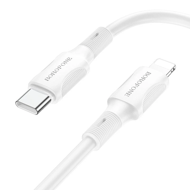 Дата кабель Borofone BX80 Succeed Type-C to Lightning 20W (1m) – White. Фото 2 з 3