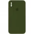 Чехол Silicone Case Square с защитой камеры для Apple iPhone XS Max (6.5") – Зеленый / Dark Olive. Фото 1 из 1