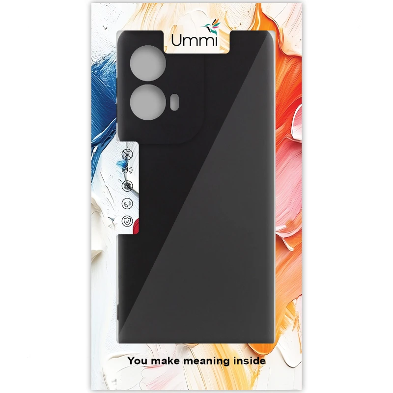 Чохол Silicone Cover Ummi Lakshmi Full Camera (AA) для Motorola Moto G85 – Чорний / Black. Фото 3 з 3