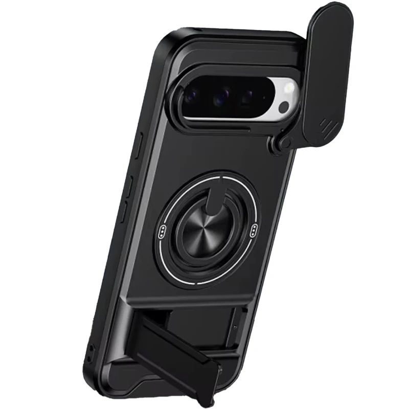 Ударостійкий чохол Camshield StandRing case для Google Pixel 9 Pro XL – Black. Фото 2 з 3