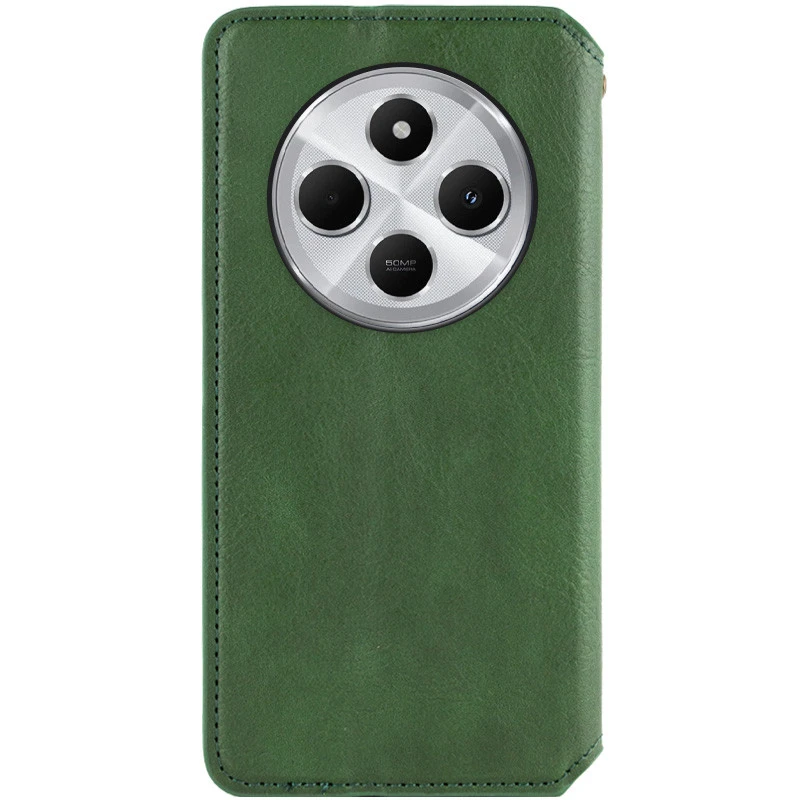 Чохол книжка GETMAN Cubic для Xiaomi Redmi 14C / Poco C75 – Зелений. Фото 3 з 14