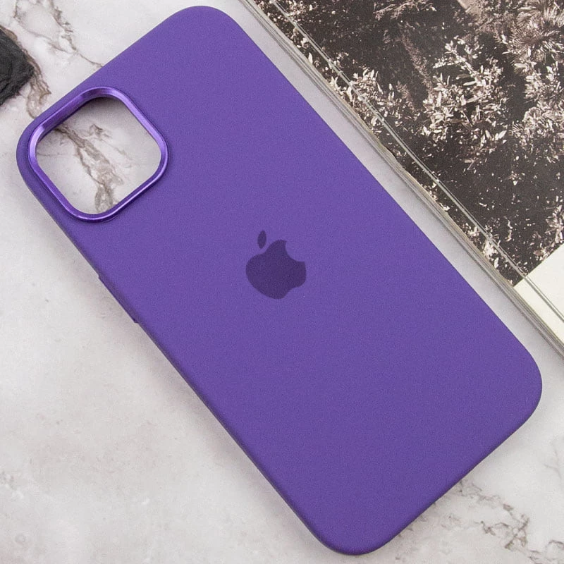 Чохол Silicone Case з металевими кнопками на Apple iPhone 12 Pro Max (6.7") – Фіолетовий / Iris. Фото 8 з 9