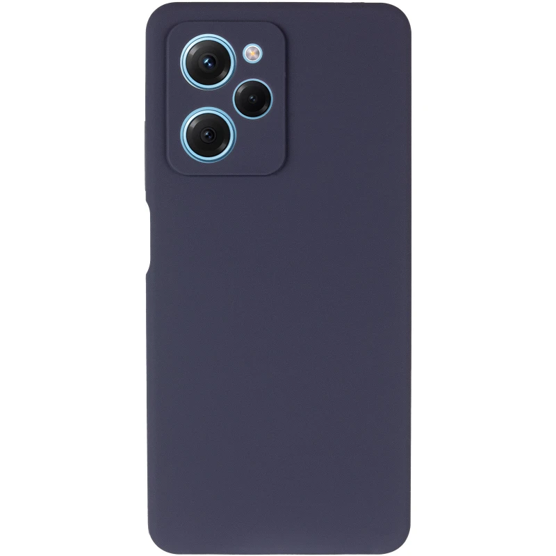 Чохол Silicone Case Lakshmi Plus з закритою камерою на Xiaomi Redmi Note 12 Pro 5G – Синій / Midnight blue. Фото 3 з 6