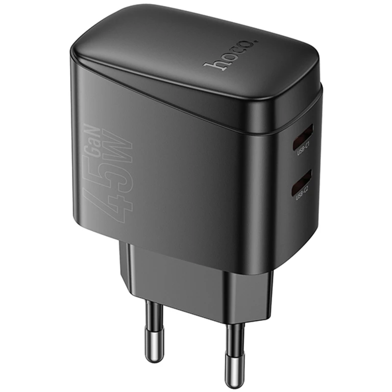 СЗУ Hoco CS62A Bright PD45W (2USB-C) – Black. Фото 4 из 6