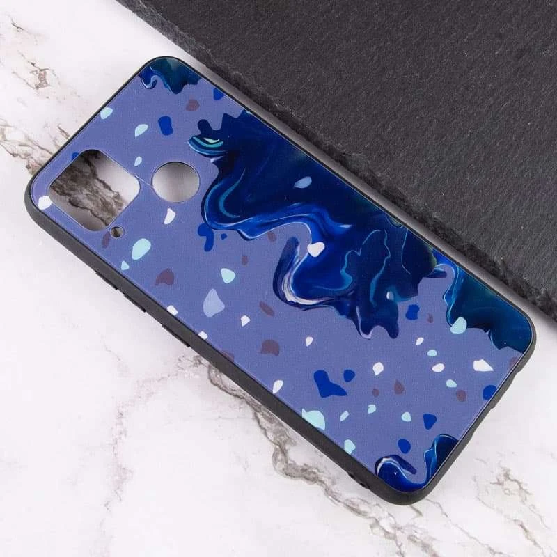 Скляний чохол Diversity на Realme C15 – Stains blue. Фото 3 з 4