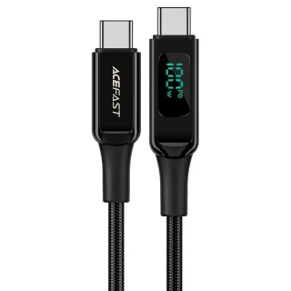 Дата кабель Acefast C6-03 USB-C to USB-C 100W zinc alloy digital display braided (2m) фото 1 из 5