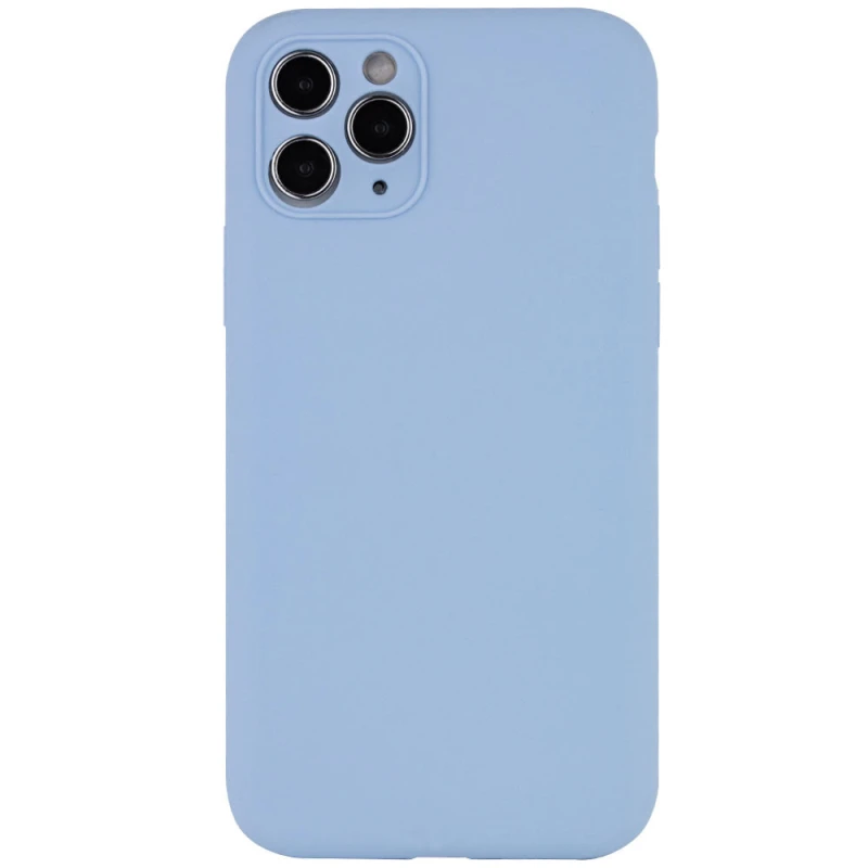 Чехол с защитой камеры Silicone Case для Apple iPhone 12 Pro Max (6.7") – Голубой / Lilac Blue. Фото 1 из 2