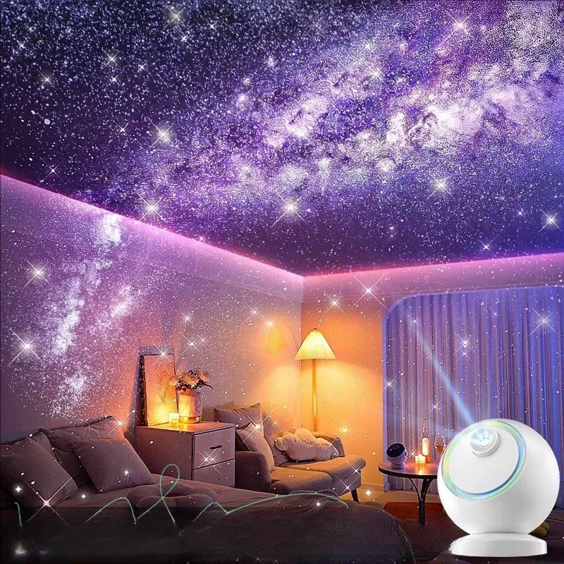 Проектор-ночник Meteor E25 with Bluetooth + 6 discs 2400 mAh – White. Фото 3 из 4