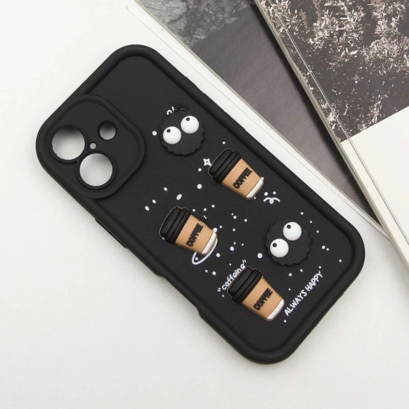 Чехол TPU Toys Case для Apple iPhone 16 – Black / Always Happy. Фото 2 из 8