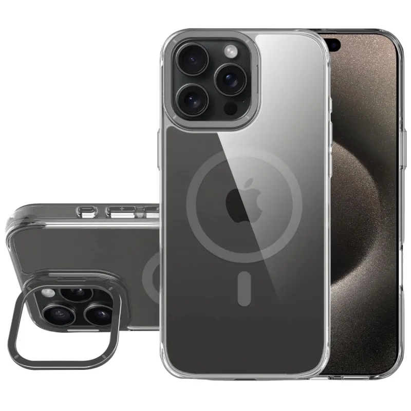 Чехол TPU Space Case Apex with Magnetic Fit для Apple iPhone 16 Pro – Grey. Фото 1 из 7